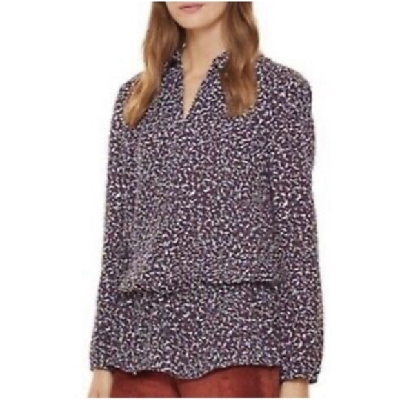 Tory Burch Cloque Drop Waist Silk Blend Tunic Top - Picture 2 of 14